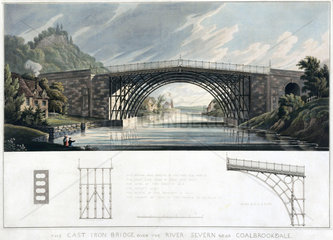 ‘The Cast Iron Bridge over the River Severn near Coalbrookdale’  1823.