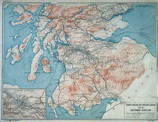 Map of London Midland & Scottish Railway  c 1930.