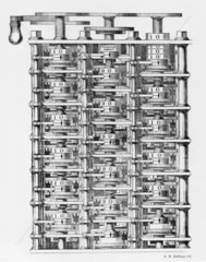 Charles Babbage's Difference Engine No1  c 1830s.