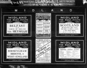 Posters advertising Midland Railway service