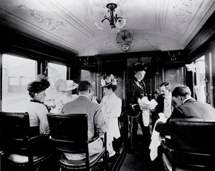 LNWR dining car on an American boat train  1908.