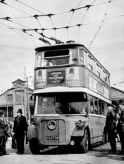 London’s last trolleybus  May 1962.