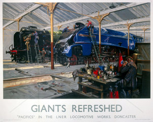 'Giants Refreshed'  LNER poster  1923-1948.