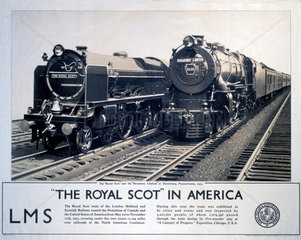 'The Royal Scot in America'  LMS poster  1933.