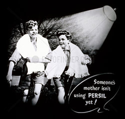 'Someone's mother isn't using Persil yet!'  washing powder poster  c 1950s.