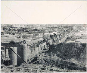 ‘South side of dam  from west bank’  Aswan  Egypt  January 1902.