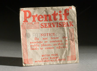 ‘Prentif’ Servispak condom  1935-1965.