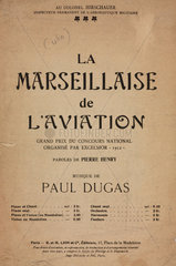 ‘La Marseillaise de l’Aviation’  sheet music  1912.