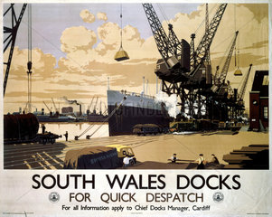 ‘South Wales Docks’  GWR Poster  1947.