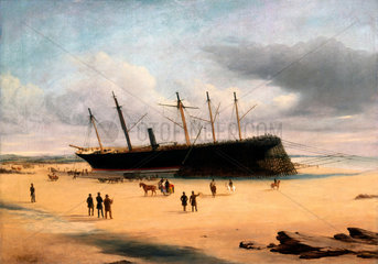 SS 'Great Britain' ashore in Dundrum Bay  Ireland  1846.