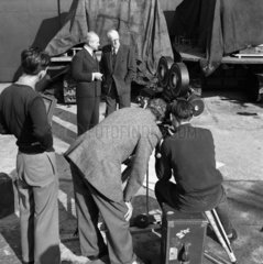 BTF film crew shooting in Priestman’s yard  Hull  Kingston Upon Hull  1949.