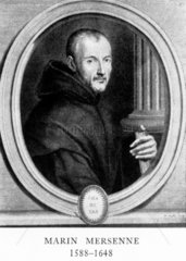 Marin Mersenne  French mathematician and scientist  early 17th century.