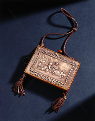 Ivory celluloid handbag mount  c 1920s.