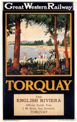 ‘Torquay - The English Riviera’  GWR poster  1923-1947.