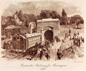 ‘Pneumatic Railway for Passengers  1864.’