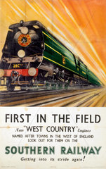 'First in the Field'  SR poster  1946.