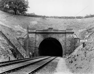 Totley Tunnel east end  c 1900. The tunnel