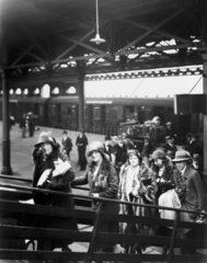 Passengers boarding Kingstown ferry  1931.