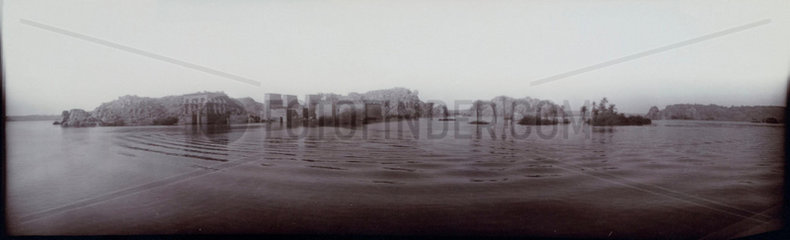 The River Nile and flooded temples  Egypt  c 1900.