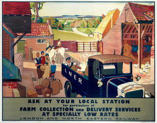 ‘Farm Collection and Delivery Services'  LNER poster  1930.
