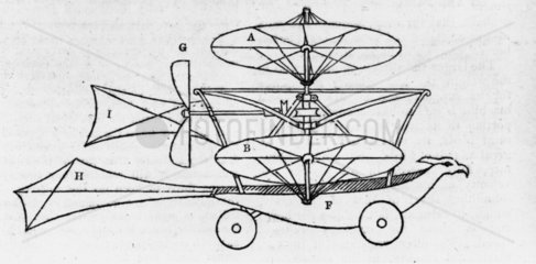 Sir George Cayley's proposed 'Aerial Carriage' of 1843.