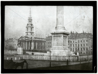 Nelson's Column  Trafalgar Square  London  c 1845.