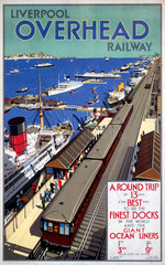 Liverpool Overhead Railway poster  1923-1950.
