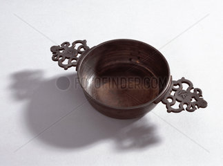 Pewter bleeding bowl  18th or 19th century.