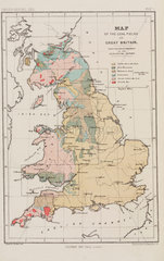 Map of the coal fields of Great Britain  1869.