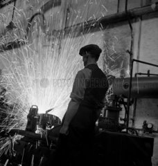 Welding at locomotive workshops  1948.