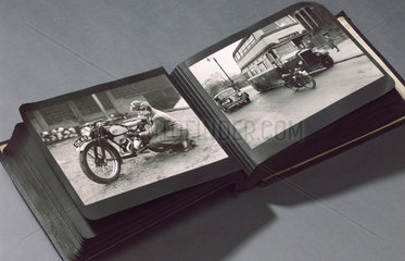 Photograph album of James motorbikes  1940s.