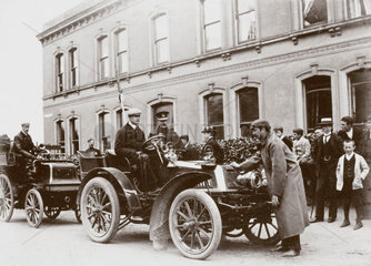 C S Rolls behind the wheel of his 24 hp Mors motor car  1902.