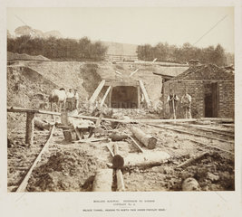 Navvies  Belsize Tunnel  Midland Railway  London  c 1866.