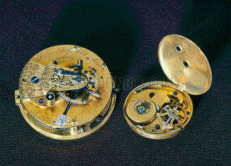 Chronometer watch and watch movement  c 1770s.