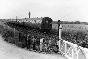 Electric powered train  Faversham  1959. El