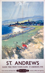 'St Andrews'  BR (ScR) poster  c 1950s.
