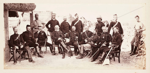 'Lieut General Sir S J Browne and Staff...'  1879.