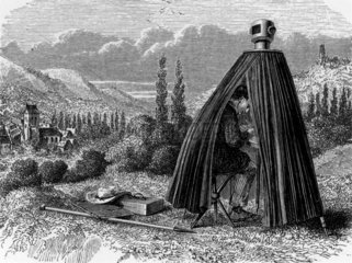 Tent camera obscura  19th century.