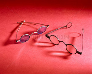 Two pairs of spectacles  English  mid 18th-19th century.