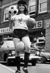Anne Worrall (19)  in World Cup gear  July 1966.