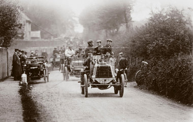 Completion of the 1000 Mile Trial  London  1900.