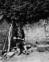 Gamekeeper at Lacock Abbey  c 1830s.