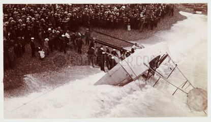 Crashed seaplane  c 1913.