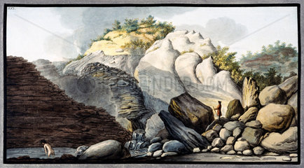 Hot spring in the Solfaterra  near Naples  Kingdom of Naples  c 1760.