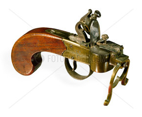 Flintlock tinder pistol. English  1780-1830.