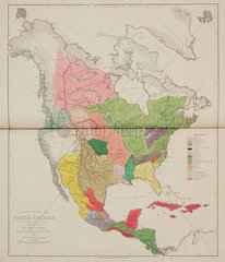 ‘Ethnographical Map of North America  in the Earliest Times’  1843.