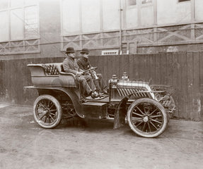 C S Rolls (right) in the 80 hp Mors sold to the Duke of Manchester  c 1903.