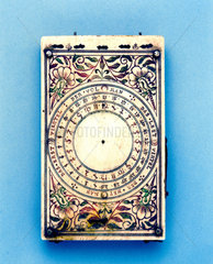 Tablet sundial  German  1648.