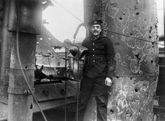 Private James Shirwell following the Zeebrugge Raid  1918.