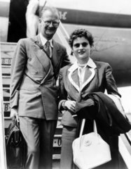 Arthur C Clarke with his wife Marilyn.